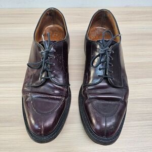 80s England Derby Shoes‎ Mens 10 Oxblood Leather VTG ROYAL TWEED 9.5 UK Flawed
